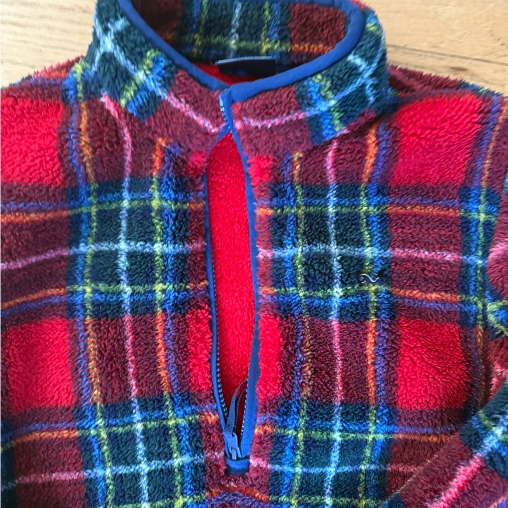 Vineyard Vines Red and Blue Plaid Sweater - Picture 2 of 3